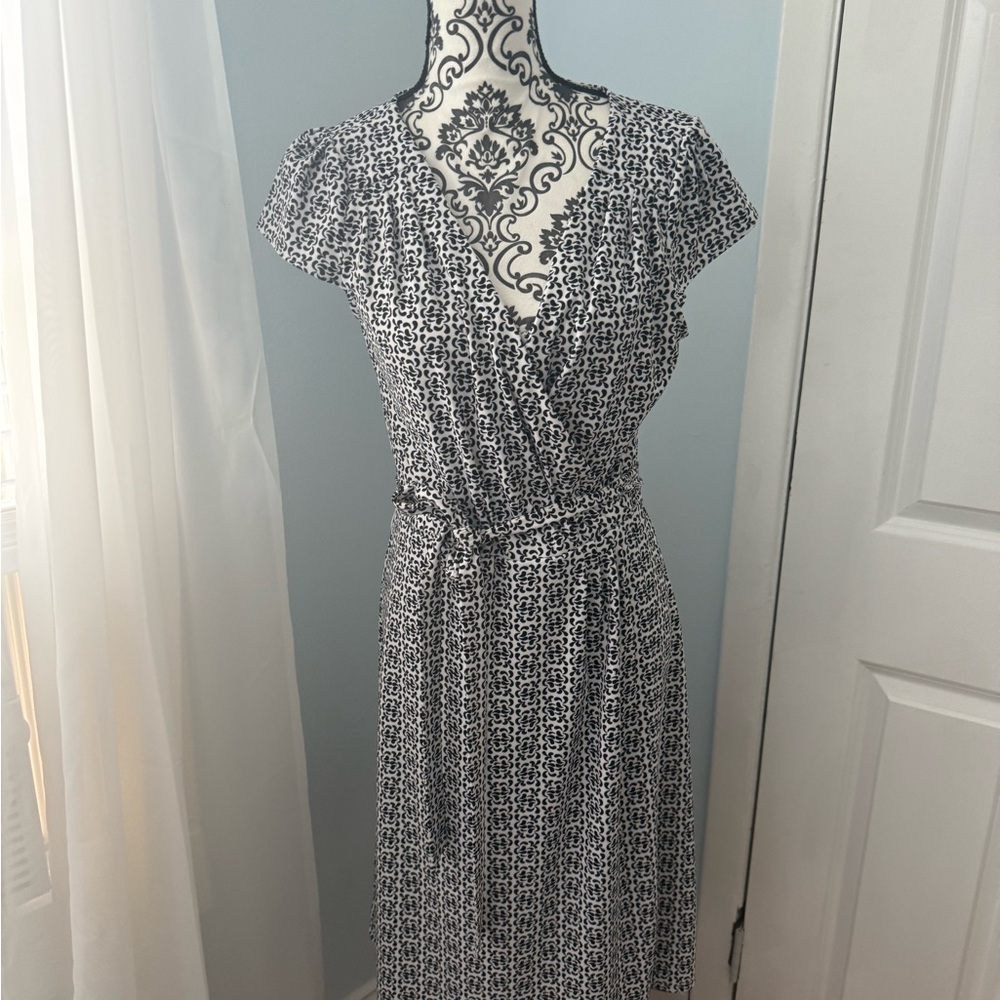 Black and White Wrap Dress